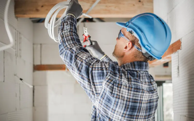 An electrician wiring a house | Kendra Electrical Services